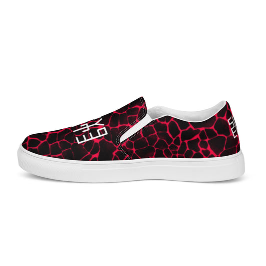 Sixty Eight 93 Logo White Boa Red & Black Men's Slip On Shoes