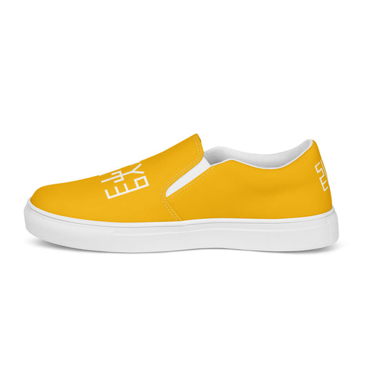 Sixty Eight 93 Logo White & Orange Men's Slip On Shoes