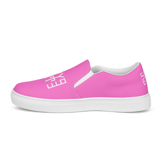 Sixty Eight 93 Logo White & Pink Men's Slip On Shoes