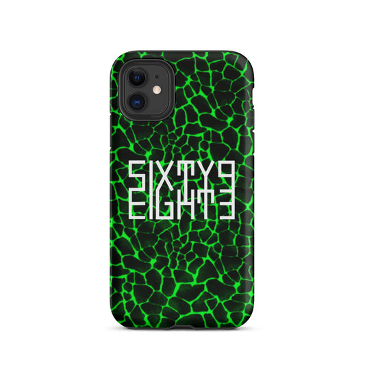 Sixty Eight 93 Logo White Boa Black Lime Tough iPhone Case