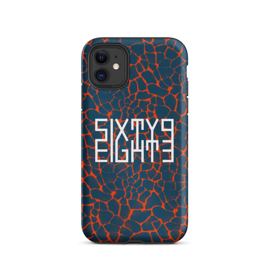Sixty Eight 93 Logo White Boa Royal Blue & Red Tough iPhone Case