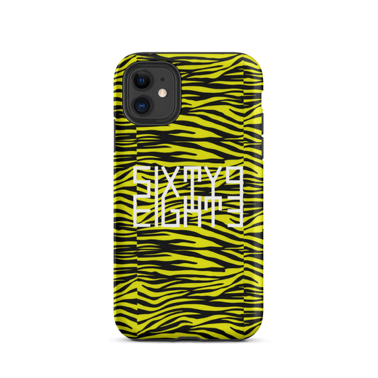 Sixty Eight 93 Logo White Zebra Black Lemonade Tough iPhone Case