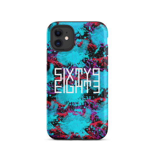 Sixty Eight 93 Logo White Splatter #1.2 Tough iPhone Case