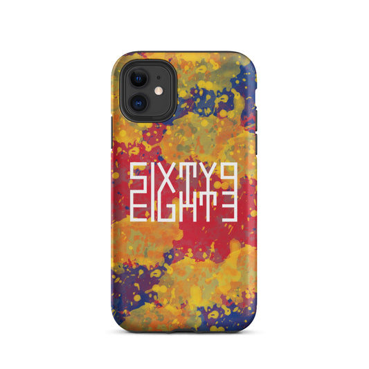 Sixty Eight 93 Logo White Tri Color BYR Tough iPhone Case