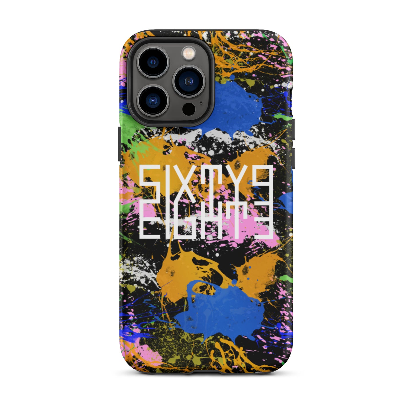 Sixty Eight 93 Logo White Splatter #2 Tough iPhone Case