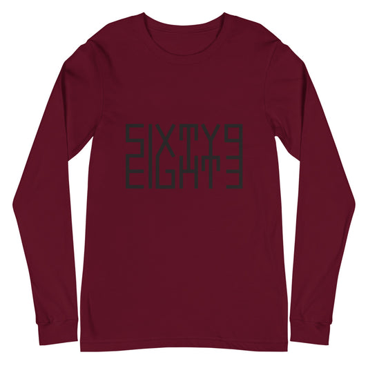 Sixty Eight 93 Logo Black Unisex Long Sleeve Tee