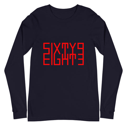 Sixty Eight 93 Logo Red Unisex Long Sleeve Tee