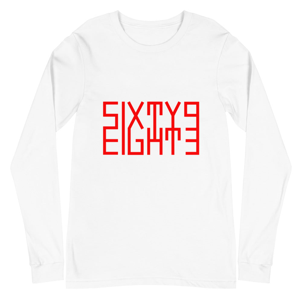 Sixty Eight 93 Logo Red Unisex Long Sleeve Tee