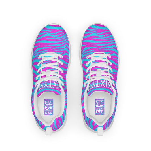 Sixty Eight 93 Logo White Zebra Blueberry Fuchsia Women’s Athletic Shoes