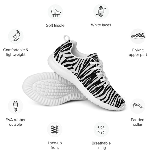 Sixty Eight 93 Logo White & Black OG Zebra Women’s Athletic Shoes