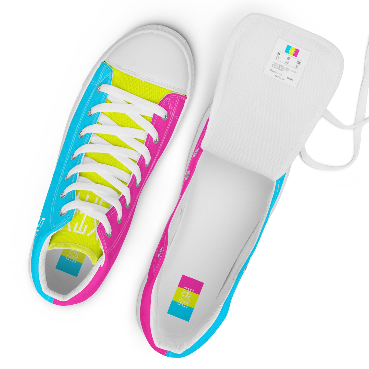 Sixty Eight 93 Logo White Berry Blue Lemonade Women's High Top Shoes