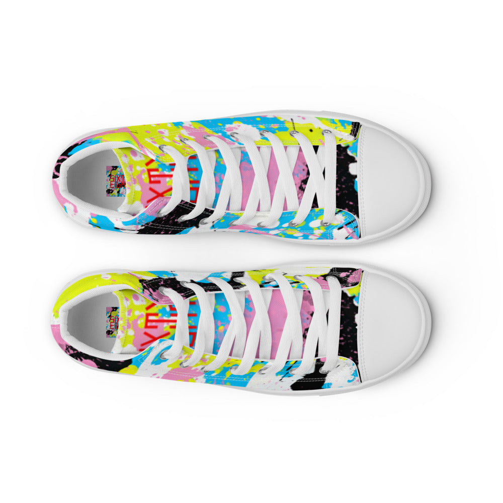 Sixty Eight 93 Logo Red Splatter #11 Women's High Top Shoes