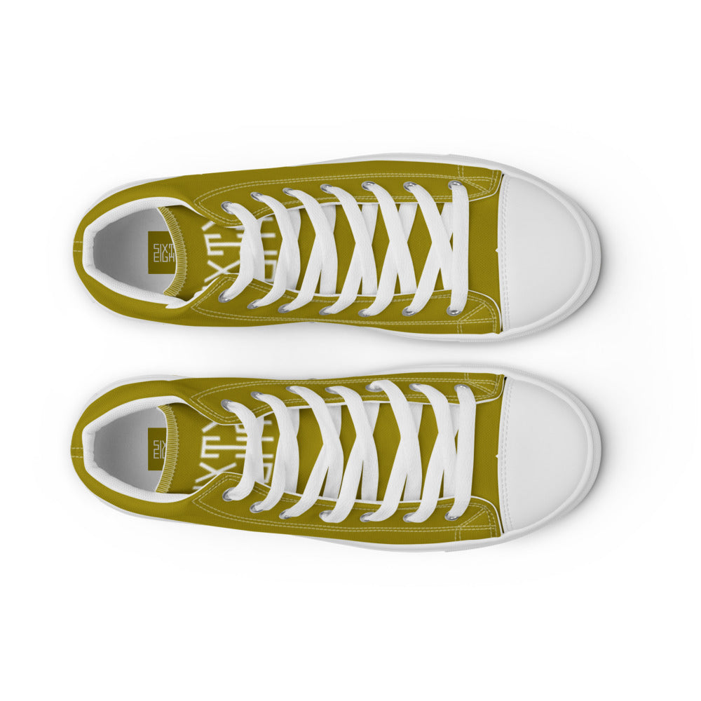 Sixty Eight 93 Logo White Brown Women's High Top Shoes