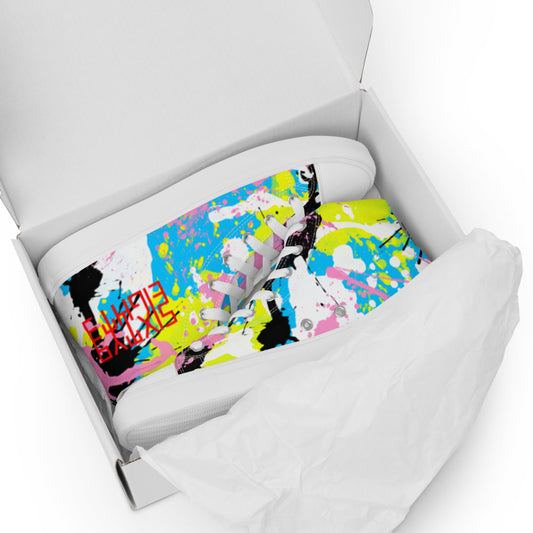 Sixty Eight 93 Logo Red Splatter #11 Women's High Top Shoes