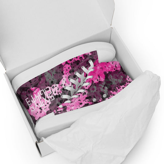 Sixty Eight 93 Logo White Dark Cherry Women's High Top Shoes