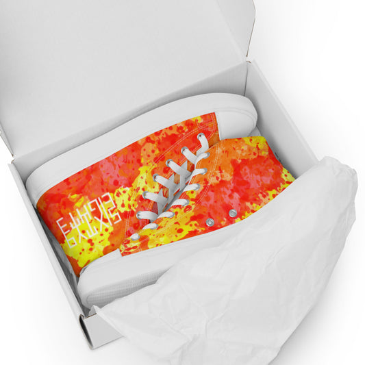 Sixty Eight 93 Logo White Sunburst Women's High Top Shoes