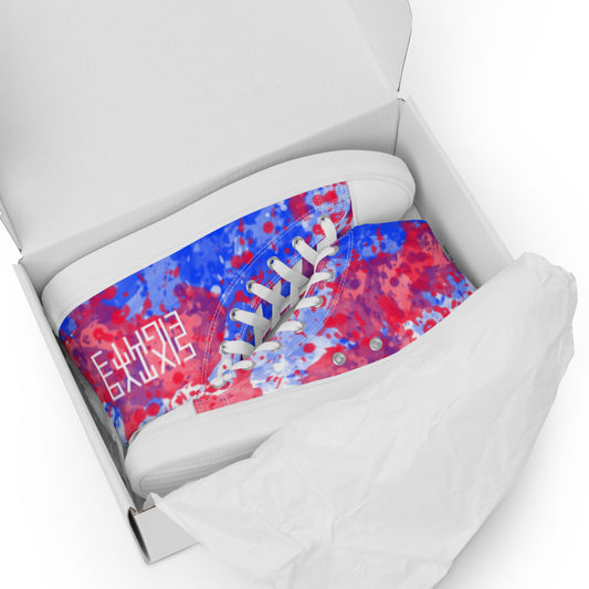 Sixty Eight 93 Logo White Crème Blue Strawberry Women's High Top Shoes