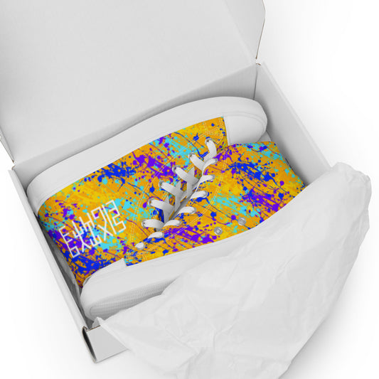 Sixty Eight 93 Logo White Drip #12 Women's High Top Shoes