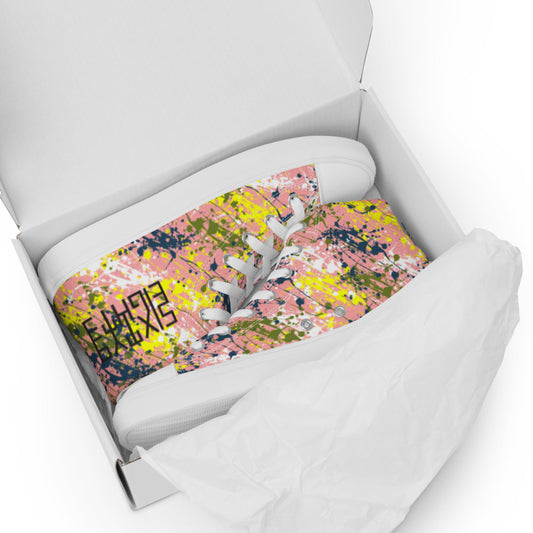 Sixty Eight 93 Logo Black Drip #15 Women's High Top Shoes