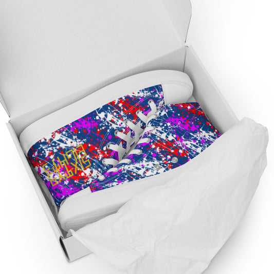 Sixty Eight 93 Logo Gold Drip #11 Women's High Top Shoes