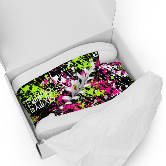 Sixty Eight 93 Logo White Drip #18 Women's High Top Shoes