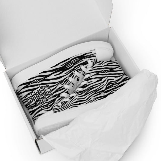Sixty Eight 93 Logo Black & White OG Zebra Women's High Top Shoes