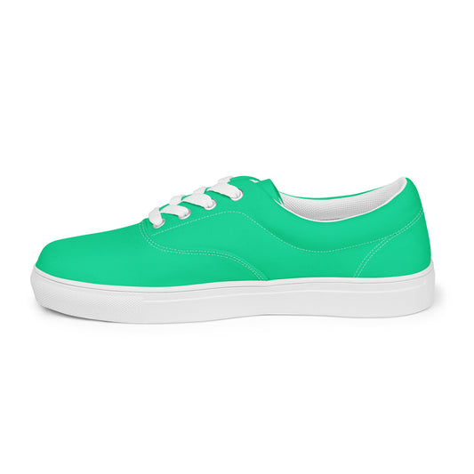 Sixty Eight 93 Logo White & Sea Green Women's Low Top Shoes