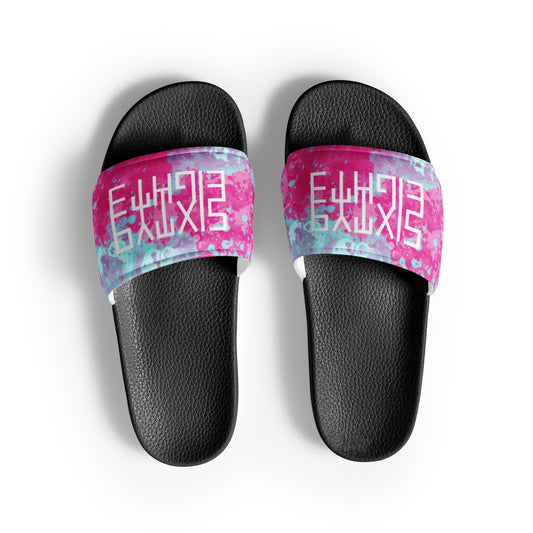 Sixty Eight 93 Logo White Blue Raspberry Women’s Slides