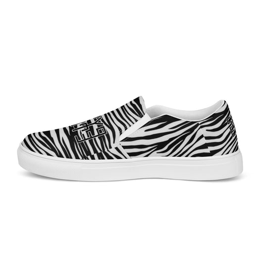 Sixty Eight 93 Logo Black & White OG Zebra Women’s Slip On Shoes
