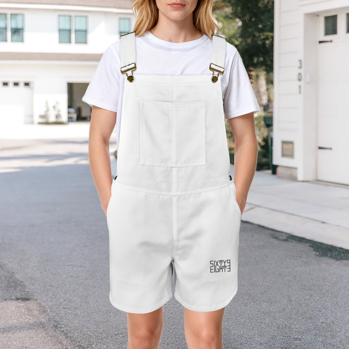 Sixty Eight 93 Logo Black White Overalls