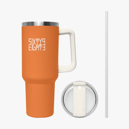 Sixty Eight 93 Logo White Netherland Orange 40oz Hydrator Tumbler Cup