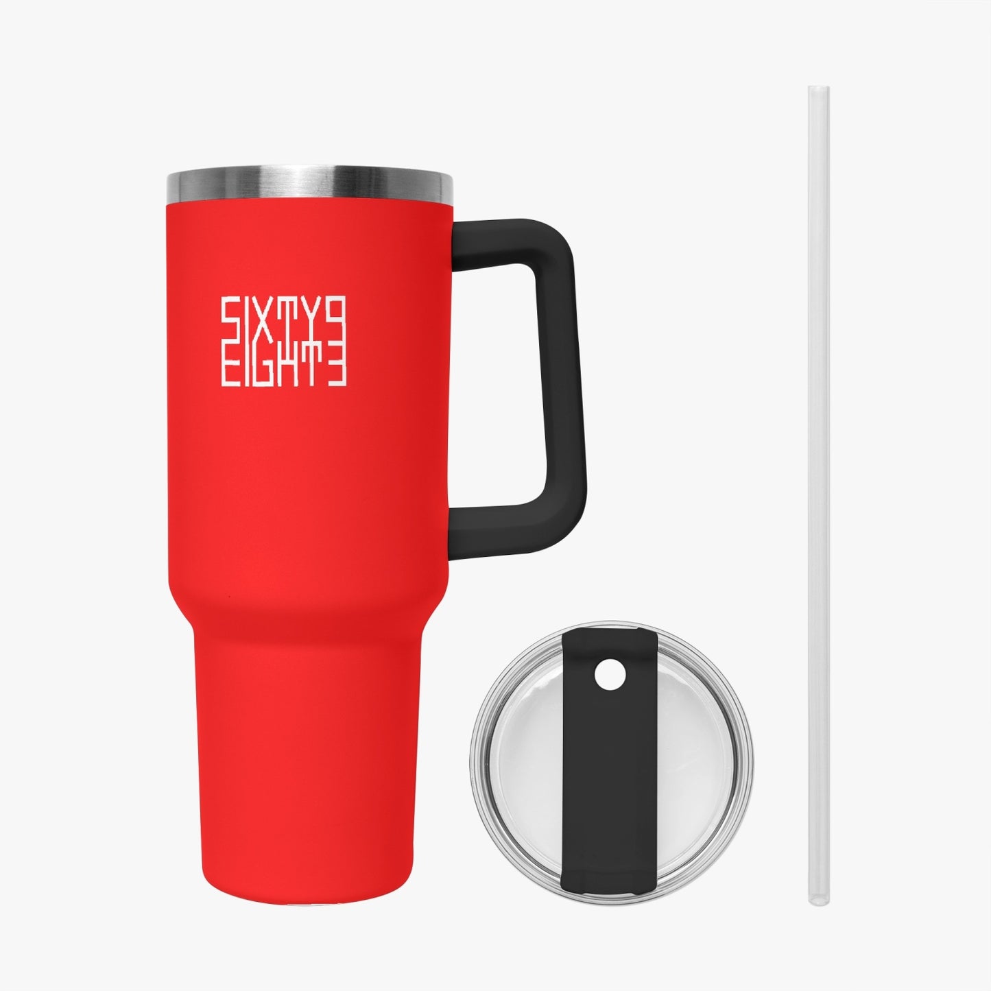 Sixty Eight 93 Logo White Red 40oz Hydrator Tumbler Cup