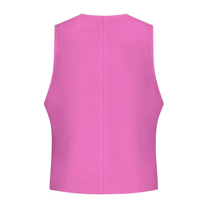Sixty Eight 93 Logo White Pink Men's Sleeveless Suit Vest