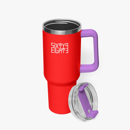 Sixty Eight 93 Logo White Red 40oz Hydrator Tumbler Cup