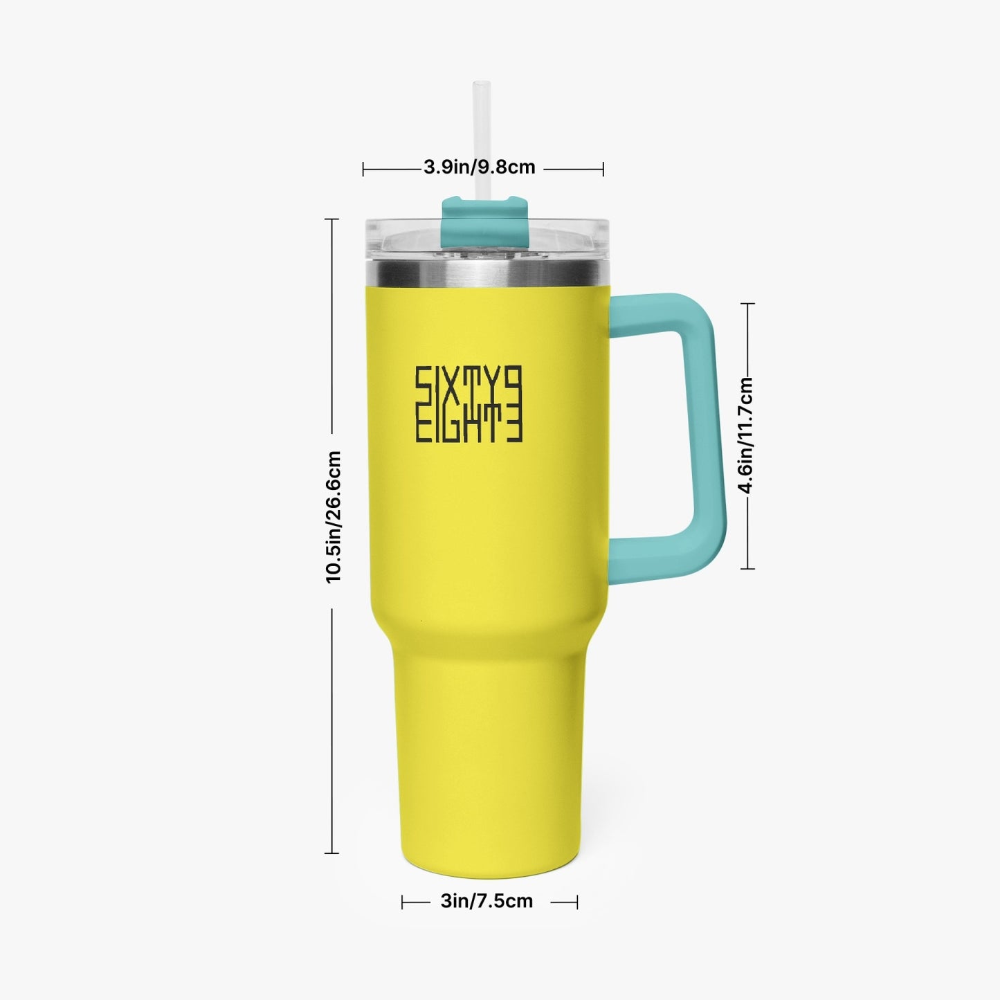 Sixty Eight 93 Logo Black Lemonade 40oz Hydrator Tumbler Cup