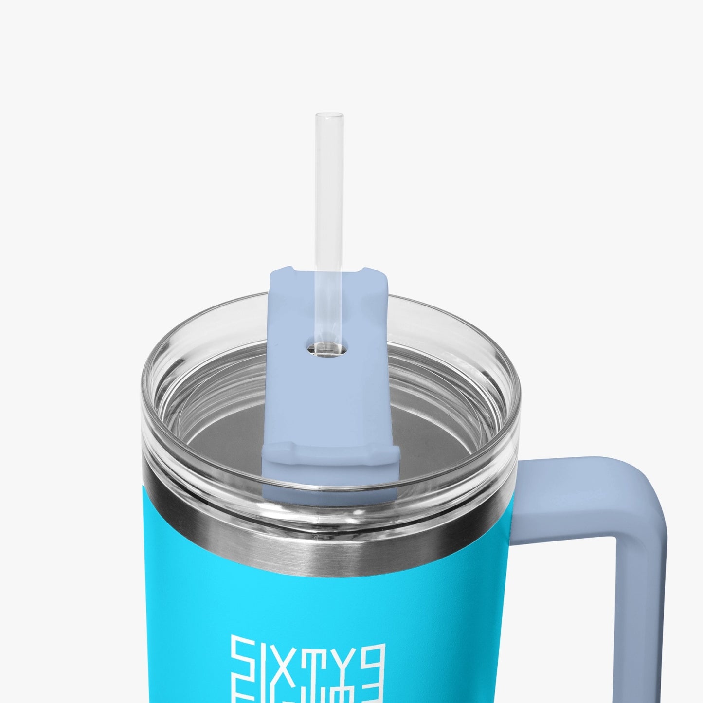 Sixty Eight 93 Logo White Aqua Blue 40oz Hydrator Tumbler Cup