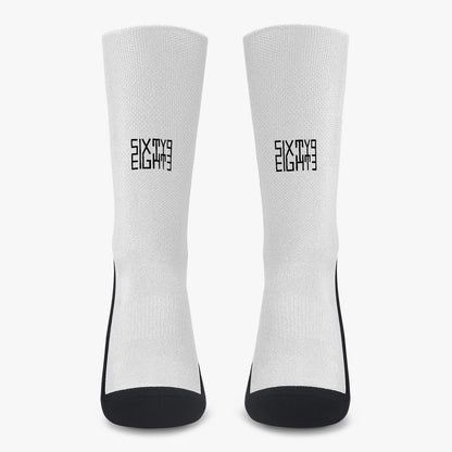 Sixty Eight 93 Logo Black White Reinforced Sports Socks