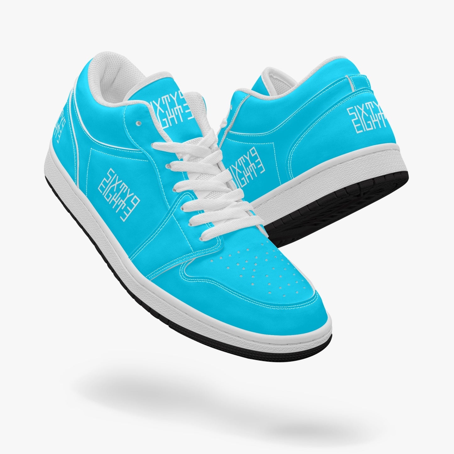 Sixty Eight 93 Logo White Aqua Blue SENTLT1 Shoes