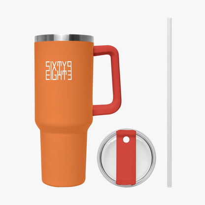 Sixty Eight 93 Logo White Netherland Orange 40oz Hydrator Tumbler Cup