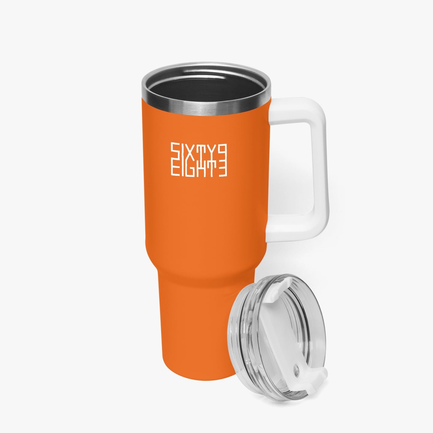 Sixty Eight 93 Logo White Netherland Orange 40oz Hydrator Tumbler Cup