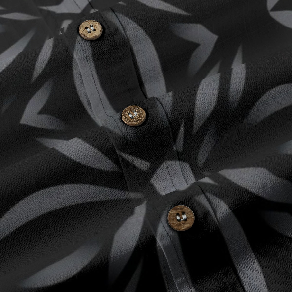 Sixty Eight 93 Logo White Sonic Silver & Black Cotton Button Up Shirt