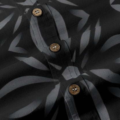 Sixty Eight 93 Logo White Sonic Silver & Black Cotton Button Up Shirt