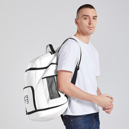 Sixty Eight 93 Logo Black White Multifunctional Oxford Backpack