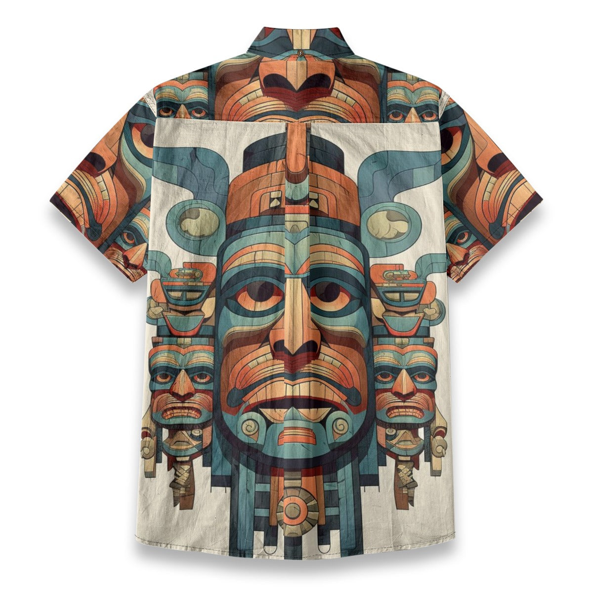 Sixty Eight 93 Logo White Totem II Cotton Button Up Shirt