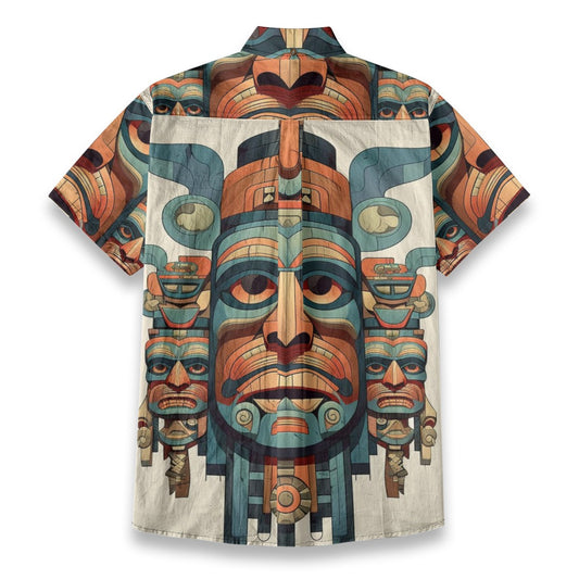Sixty Eight 93 Logo White Totem II Cotton Button Up Shirt