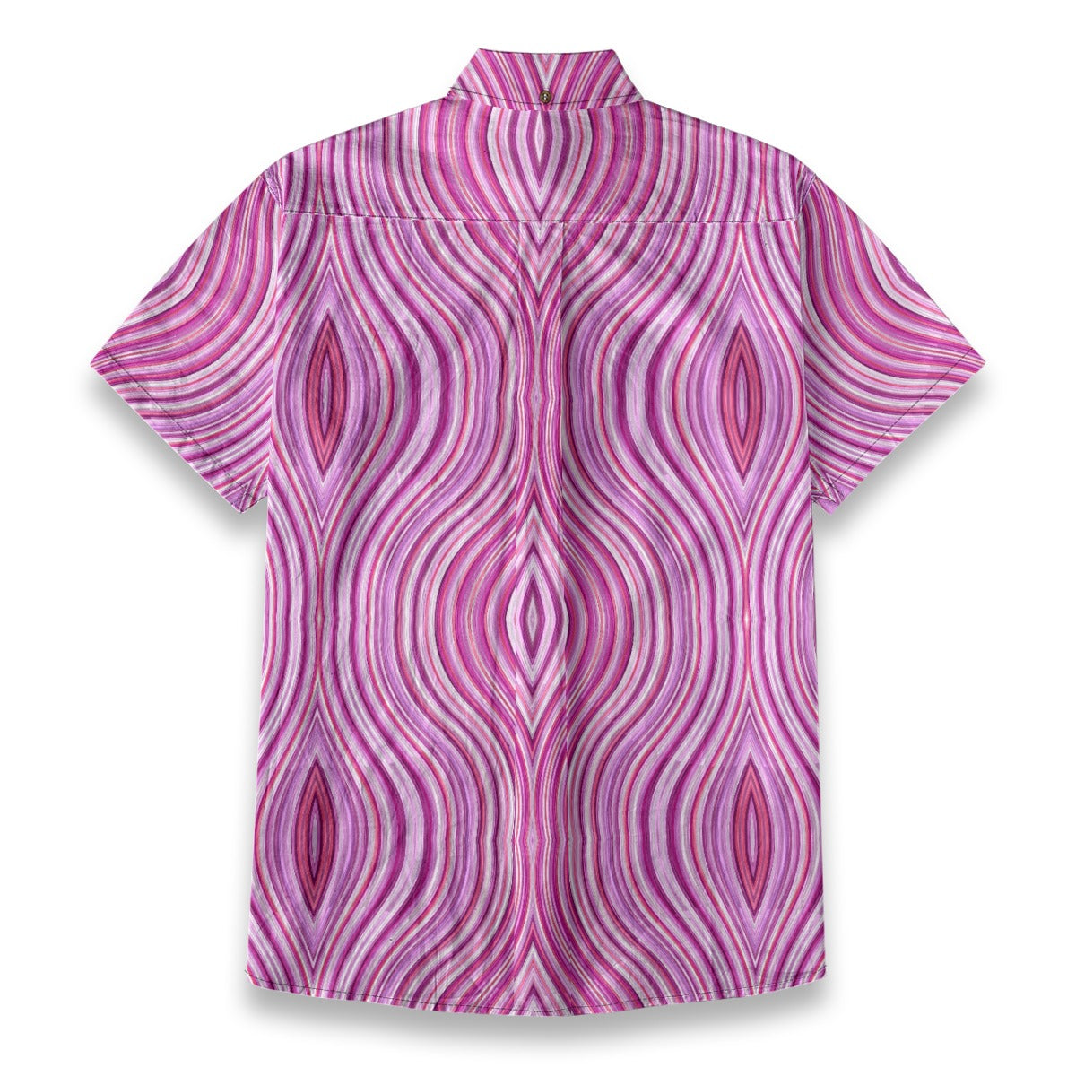Sixty Eight 93 Logo White Twilight Magenta Lace Cotton Button Up Shirt