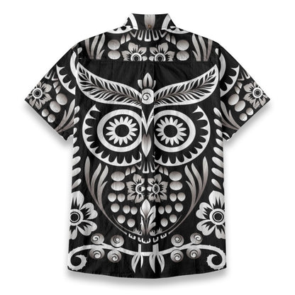 Sixty Eight 93 Logo White & Black Nocturnal One Cotton Button Up Shirt