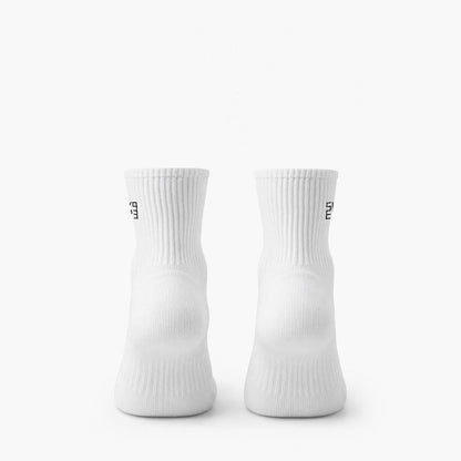 Sixty Eight 93 Logo Black White Embroidery Cotton Sports Quarter Socks