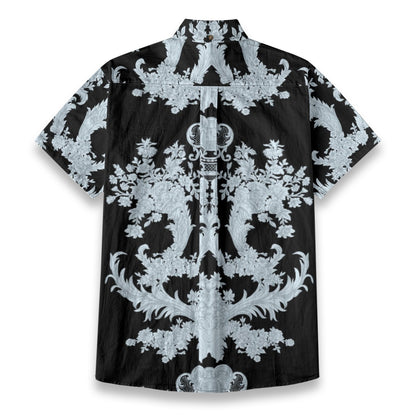 Sixty Eight 93 Logo White Azureish Cotton Button Up Shirt
