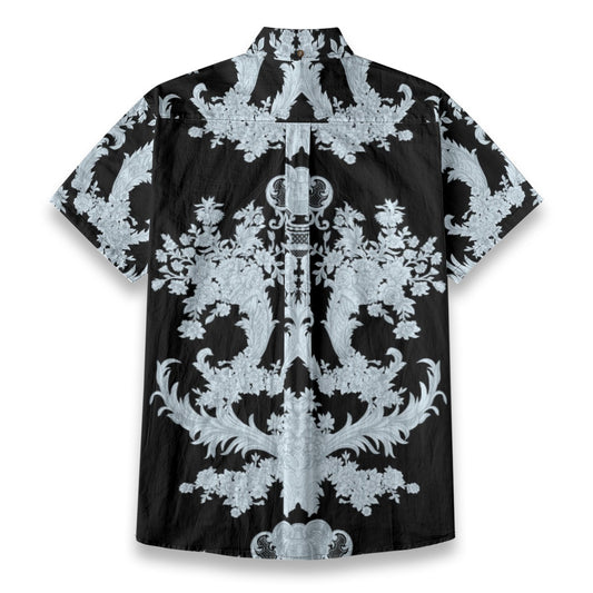 Sixty Eight 93 Logo White Azureish Cotton Button Up Shirt